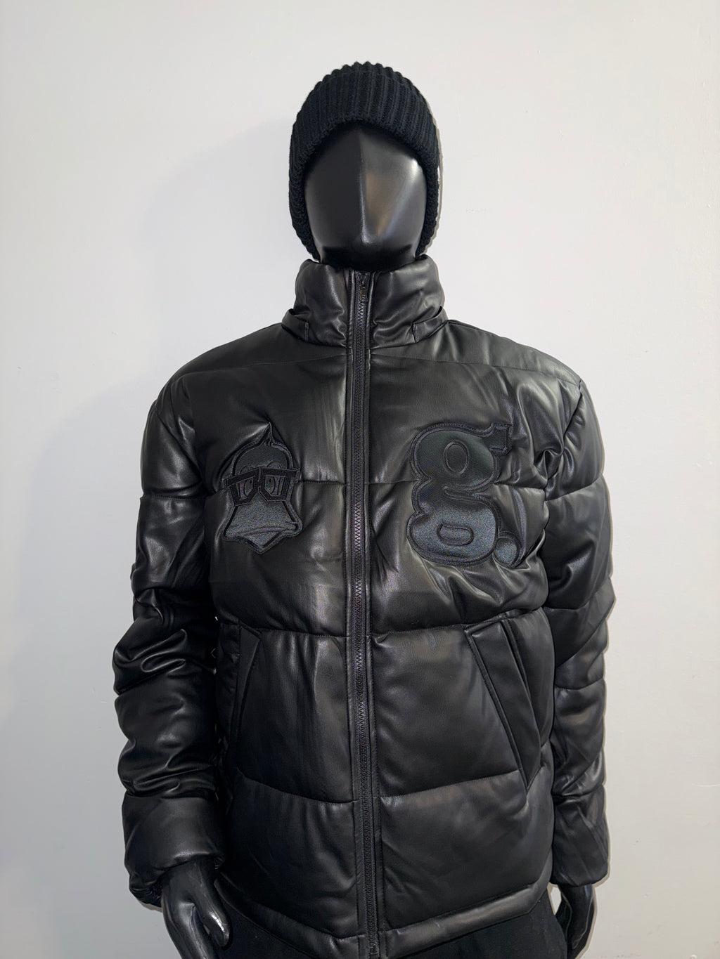 Fashion Geek vegan leather Bomber jacket