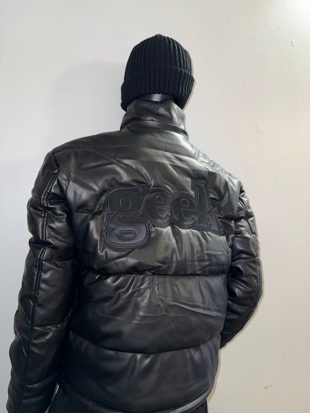 Fashion Geek vegan leather Bomber jacket