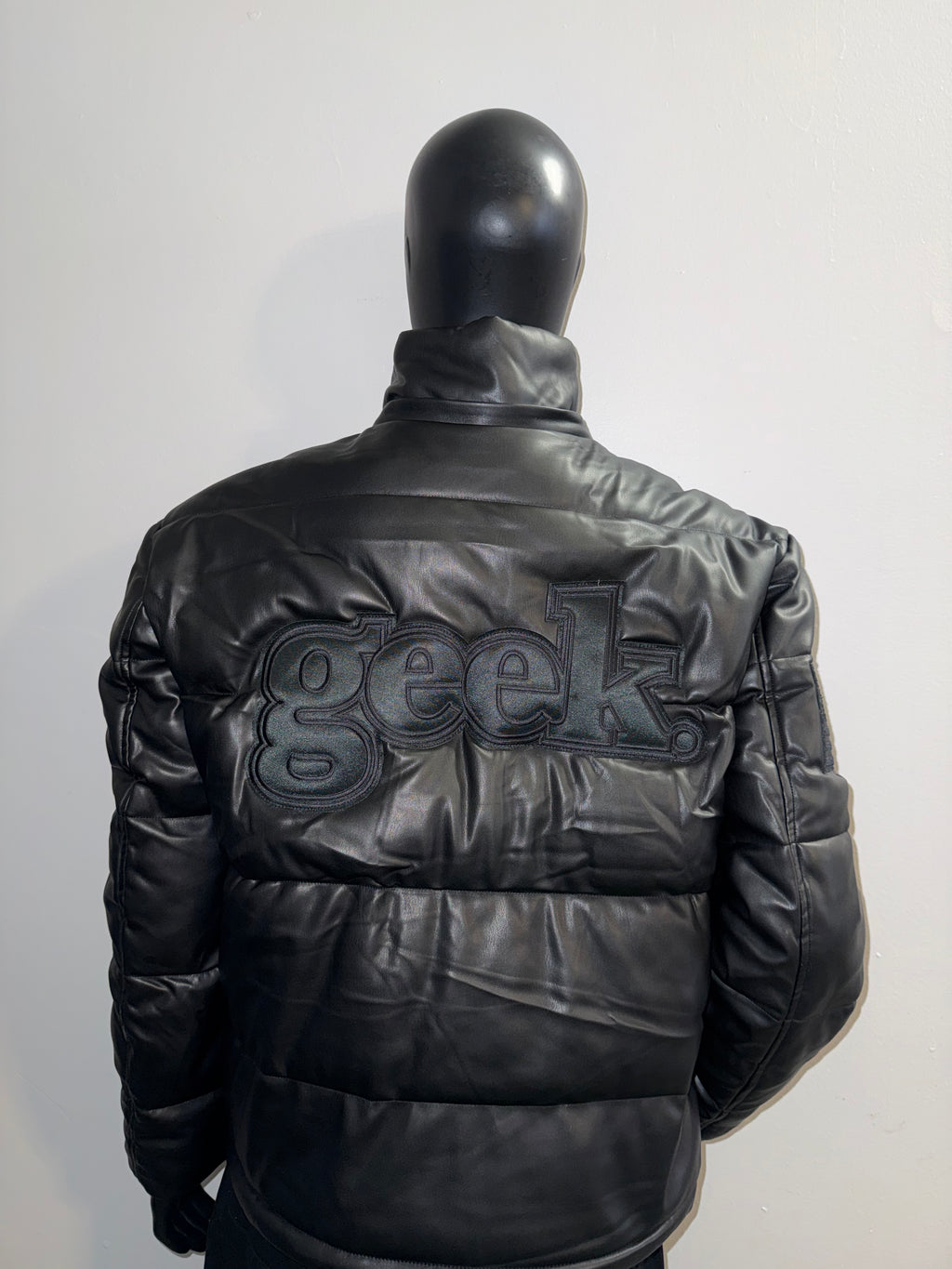 Fashion Geek vegan leather Bomber jacket